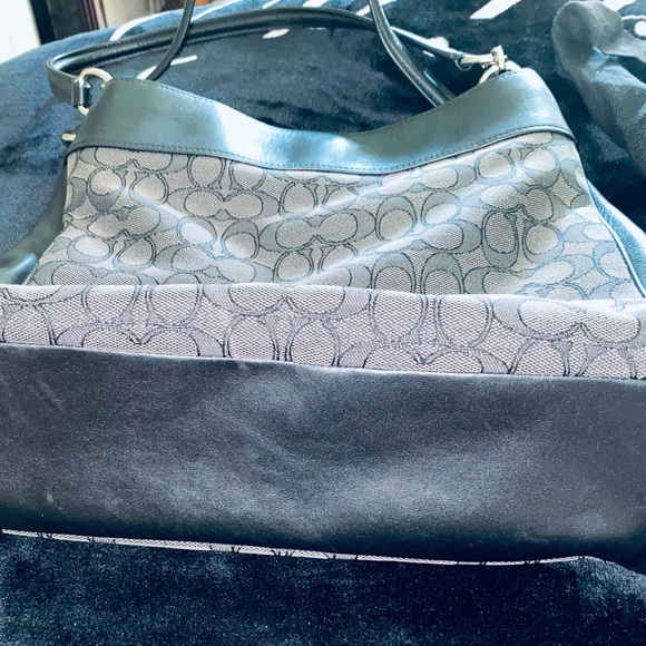 1 bag Coach original Oversized Purse Black and Gray Pre-Owned - Picture 10 of 10